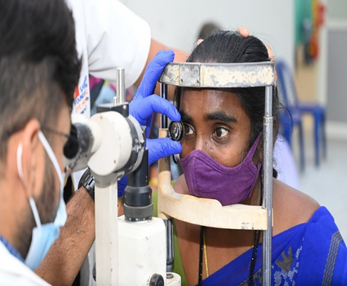 Slit lamp examination by Ophthalmologists